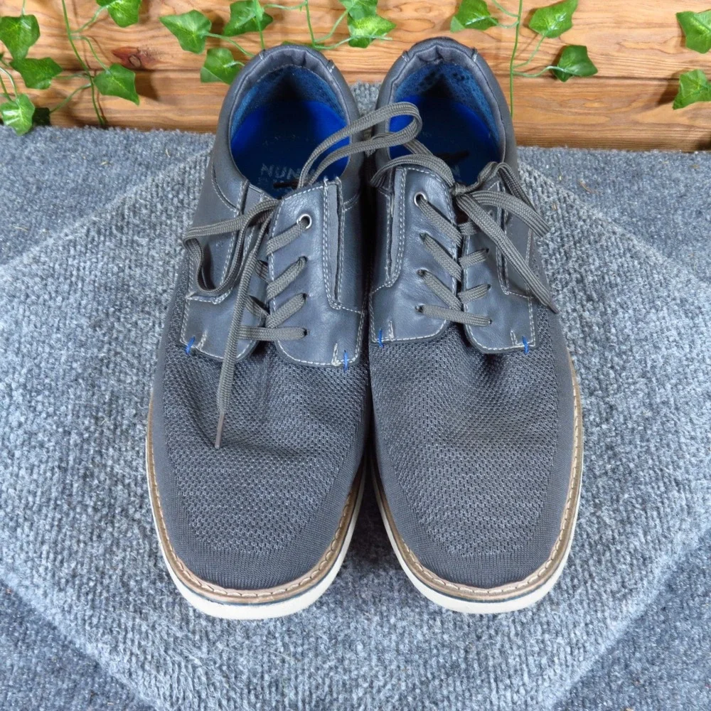 Nunn Bush Otto Mens Oxford Shoes Size 13 Wide Professional Comfort Gray‎ Textile